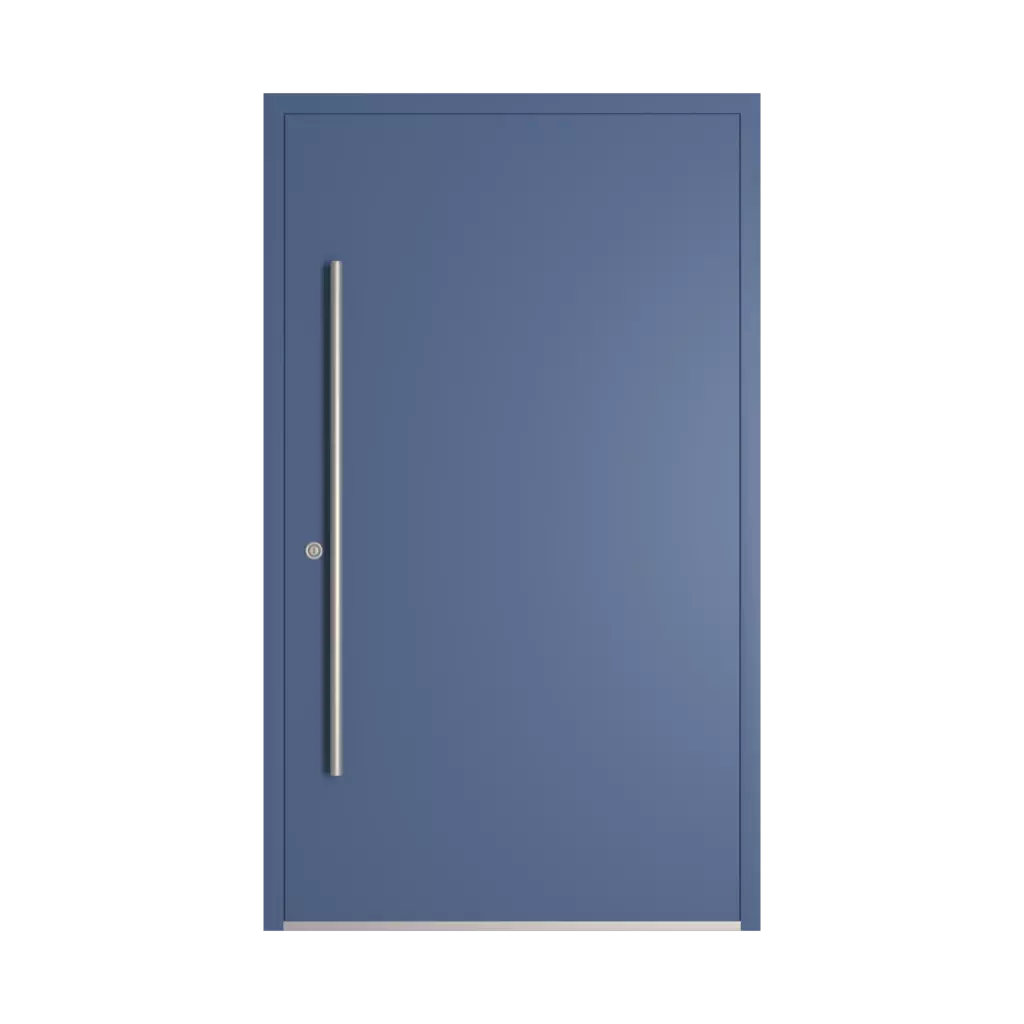 RAL 5023 Bleu distant portes-dentree remplissages pvc vitre