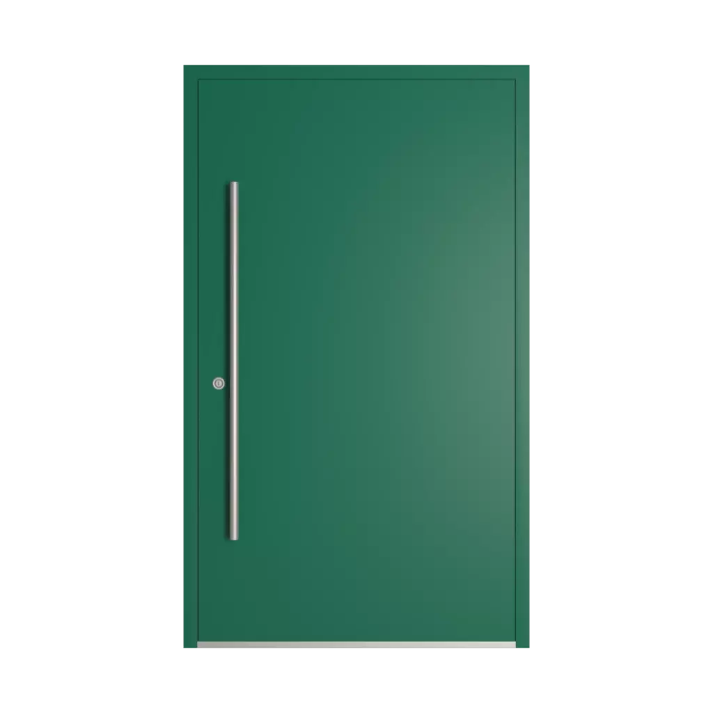 RAL 6016 Vert turquoise portes-dentree remplissages bois vitre