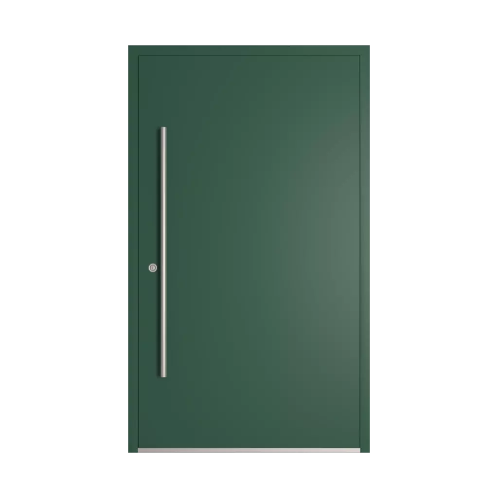 RAL 6028 Vert pin portes-dentree remplissages bois sans-vitrage