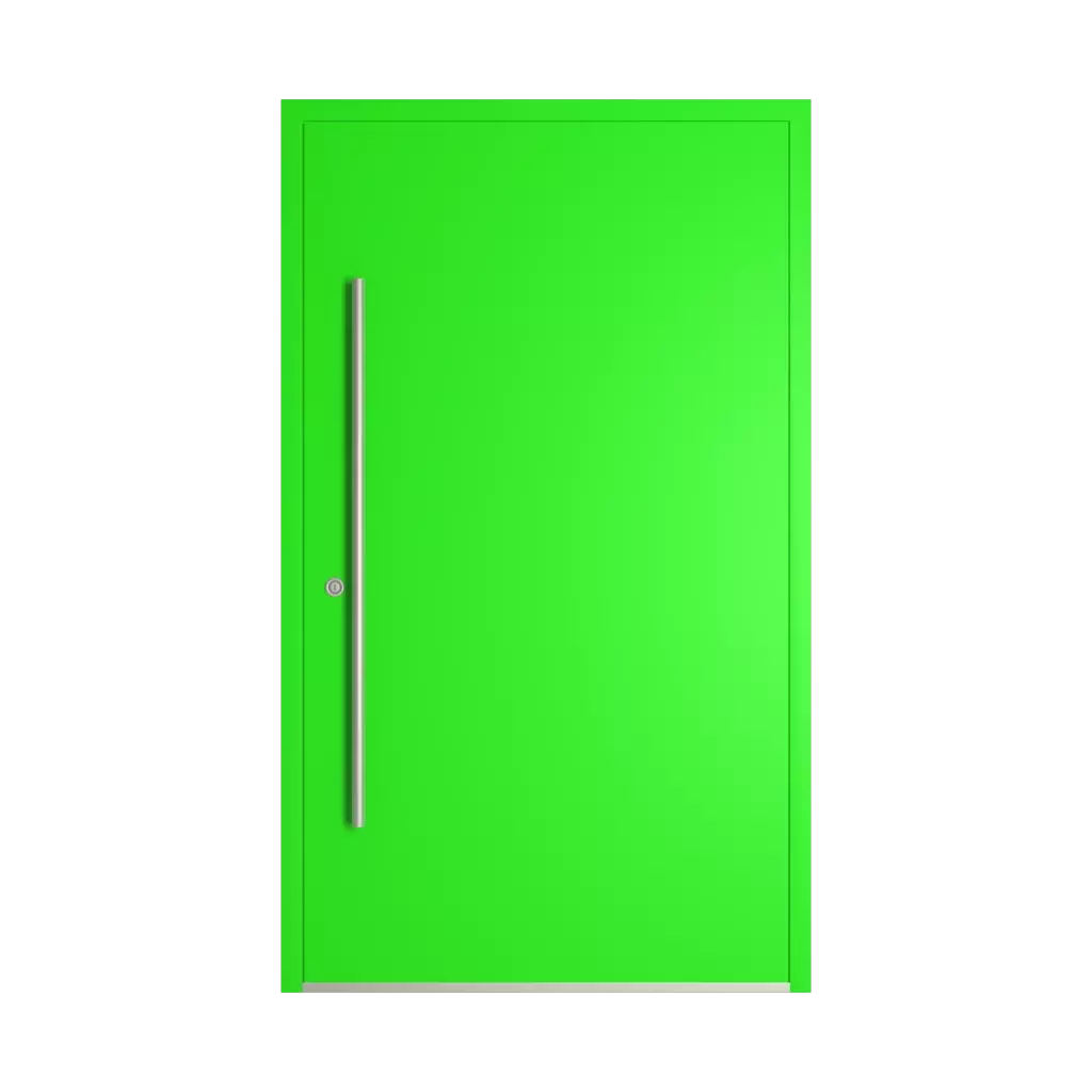 RAL 6037 Vert pur portes-dentree remplissages bois sans-vitrage