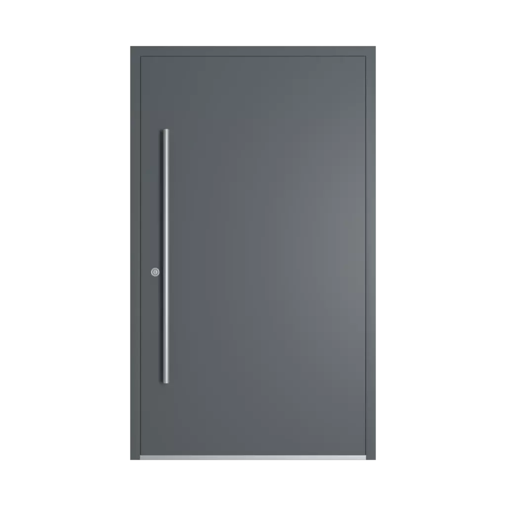 RAL 7012 Gris basalte portes-dentree remplissages aluminium complet