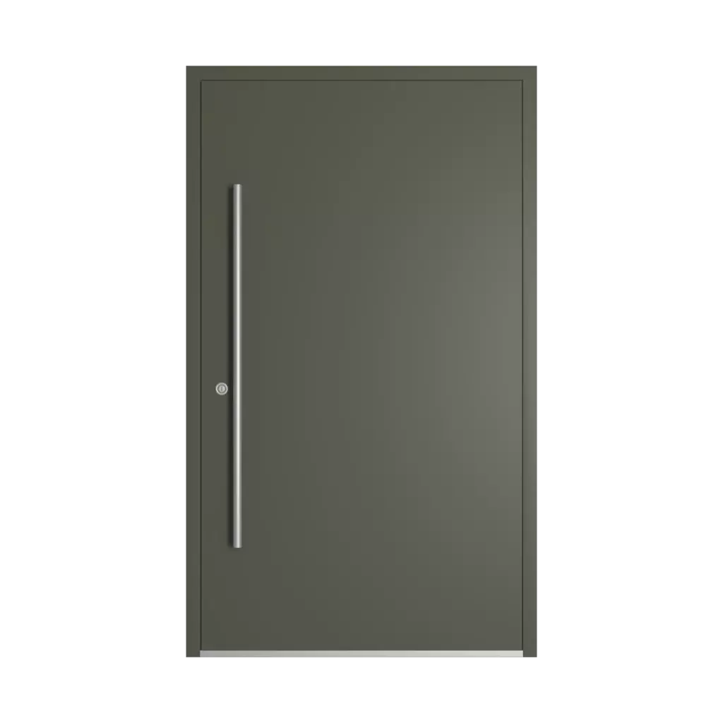 RAL 7013 Gris brun produits portes-dentree-en-aluminium    