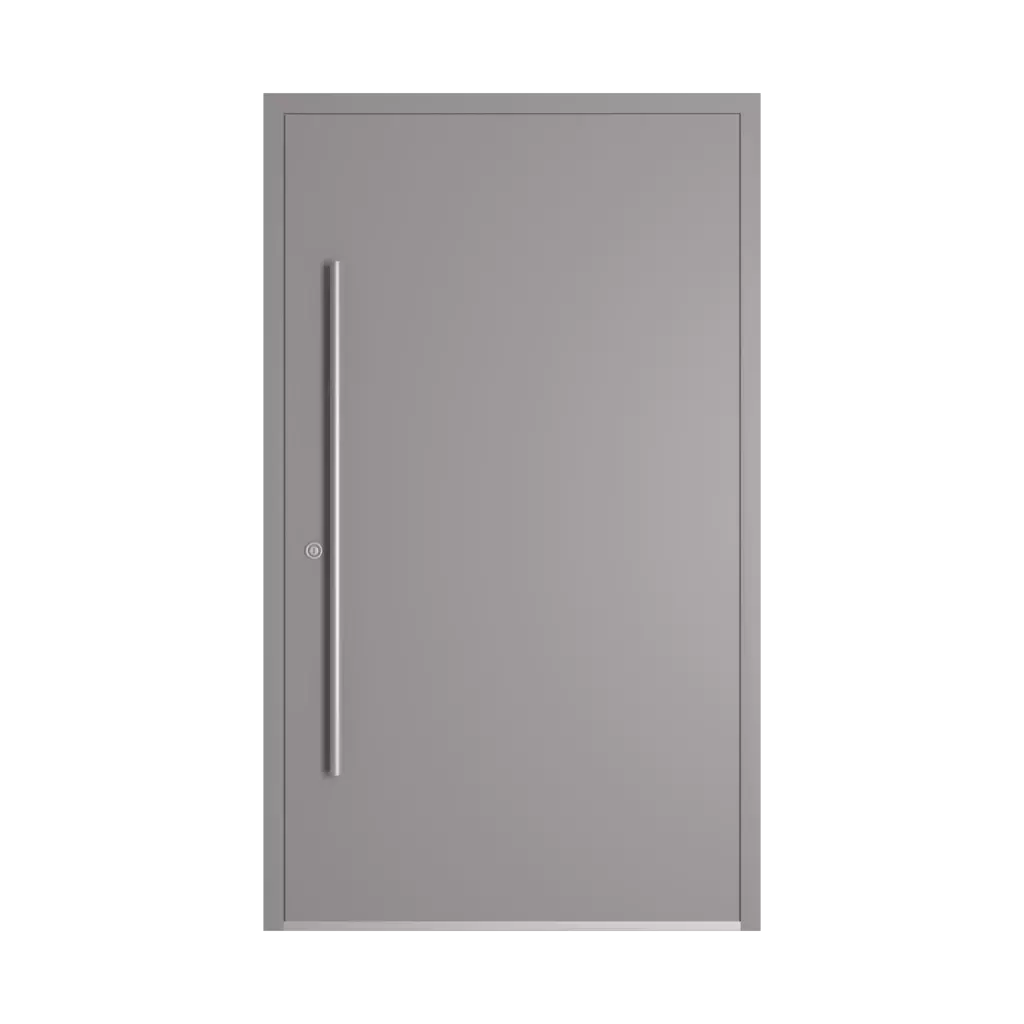RAL 7036 Gris platine portes-dentree remplissages aluminium complet