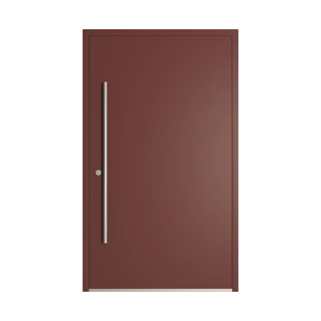 RAL 8012 Brun rouge portes-dentree remplissages aluminium complet