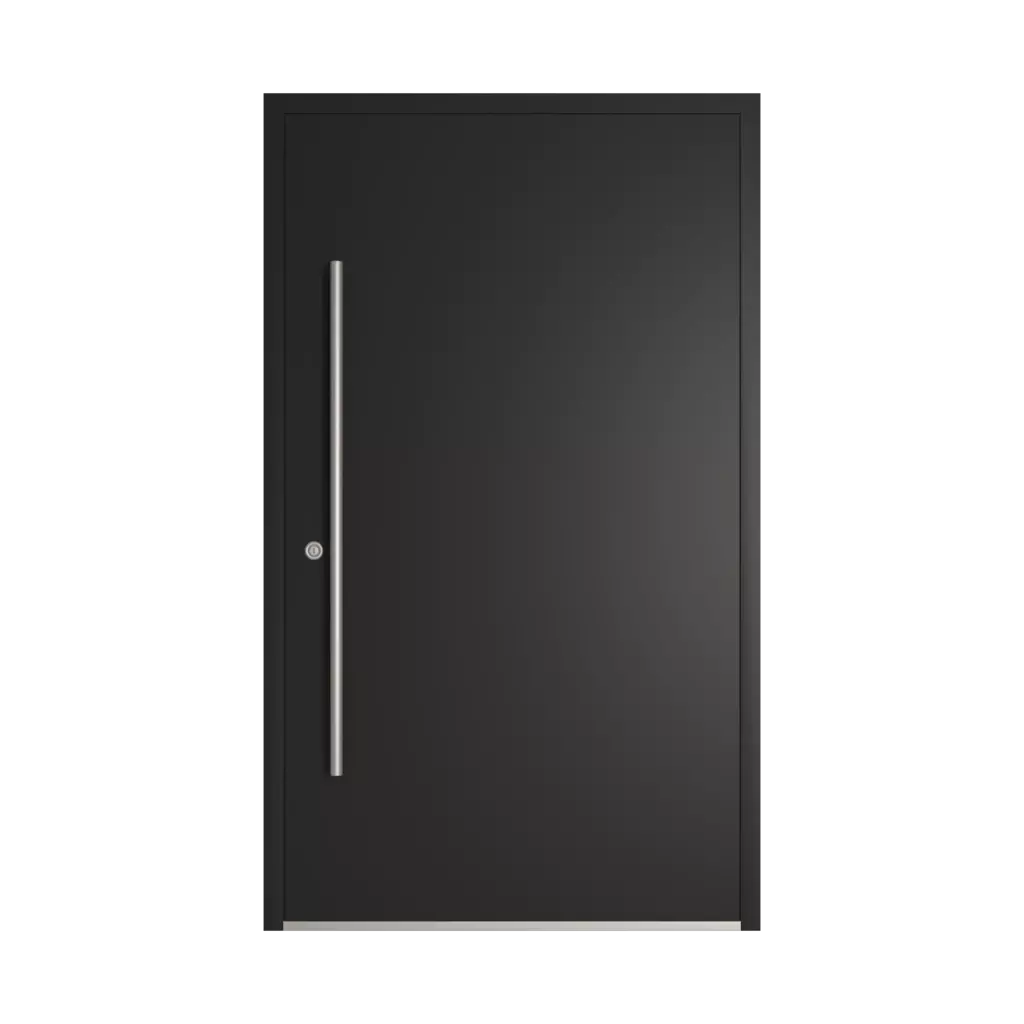 RAL 8022 Brun noir portes-dentree remplissages bois sans-vitrage