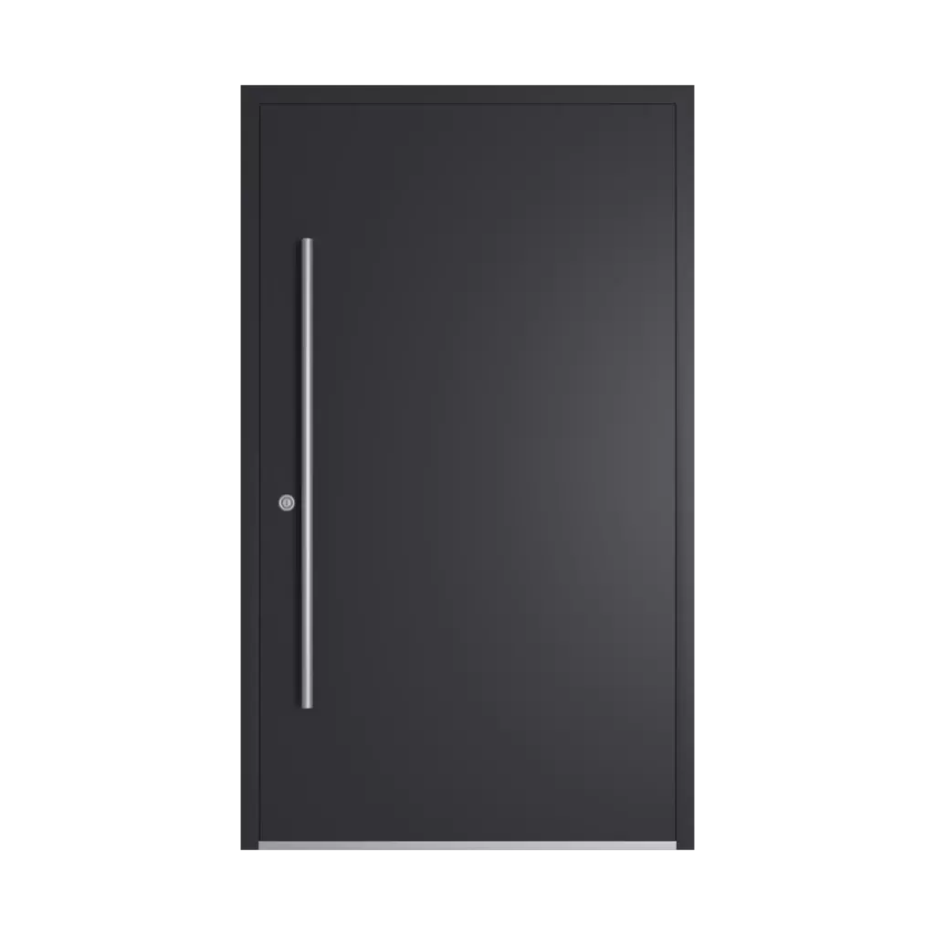 RAL 9004 Noir de sécurité portes-dentree remplissages aluminium complet