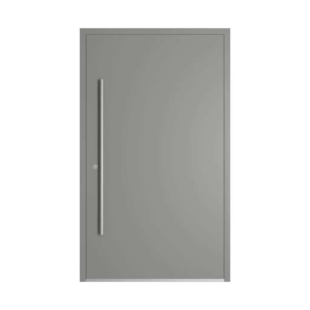 RAL 9007 Aluminium gris portes-dentree remplissages aluminium vitre