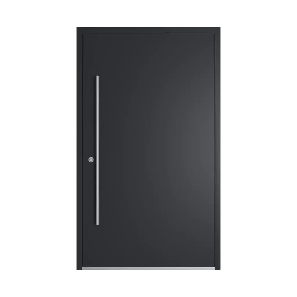 RAL 9017 Noir signalisation portes-dentree remplissages aluminium complet