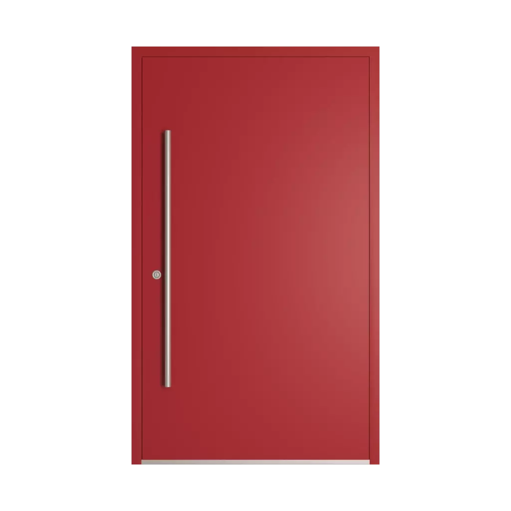 RAL 3002 Rouge carmin portes-dentree remplissages bois sans-vitrage