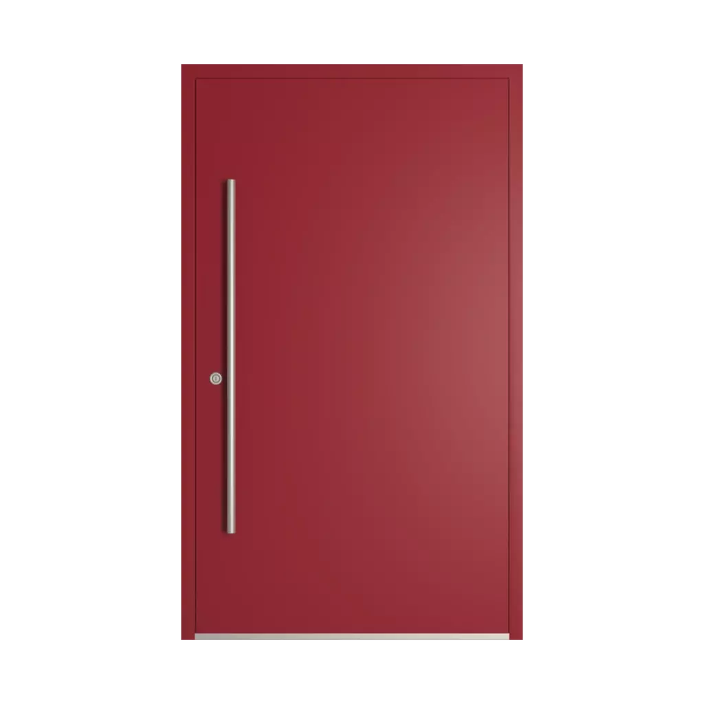 RAL 3003 Rouge rubis portes-dentree remplissages aluminium vitre
