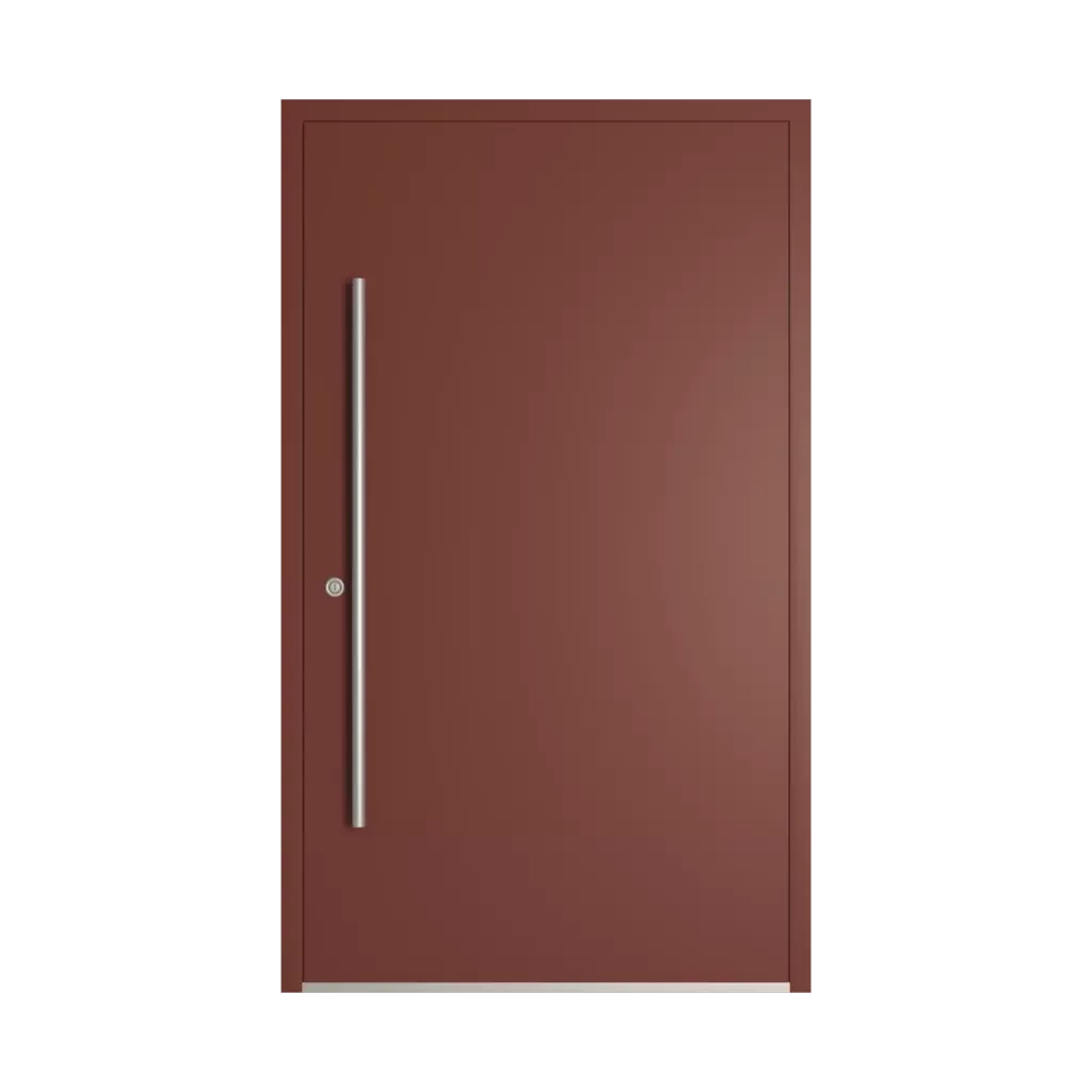 RAL 3009 Rouge oxyde portes-dentree remplissages aluminium complet