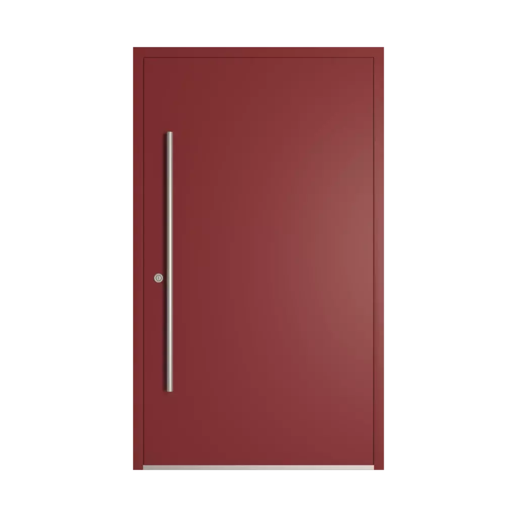 RAL 3011 Rouge brun portes-dentree remplissages aluminium vitre