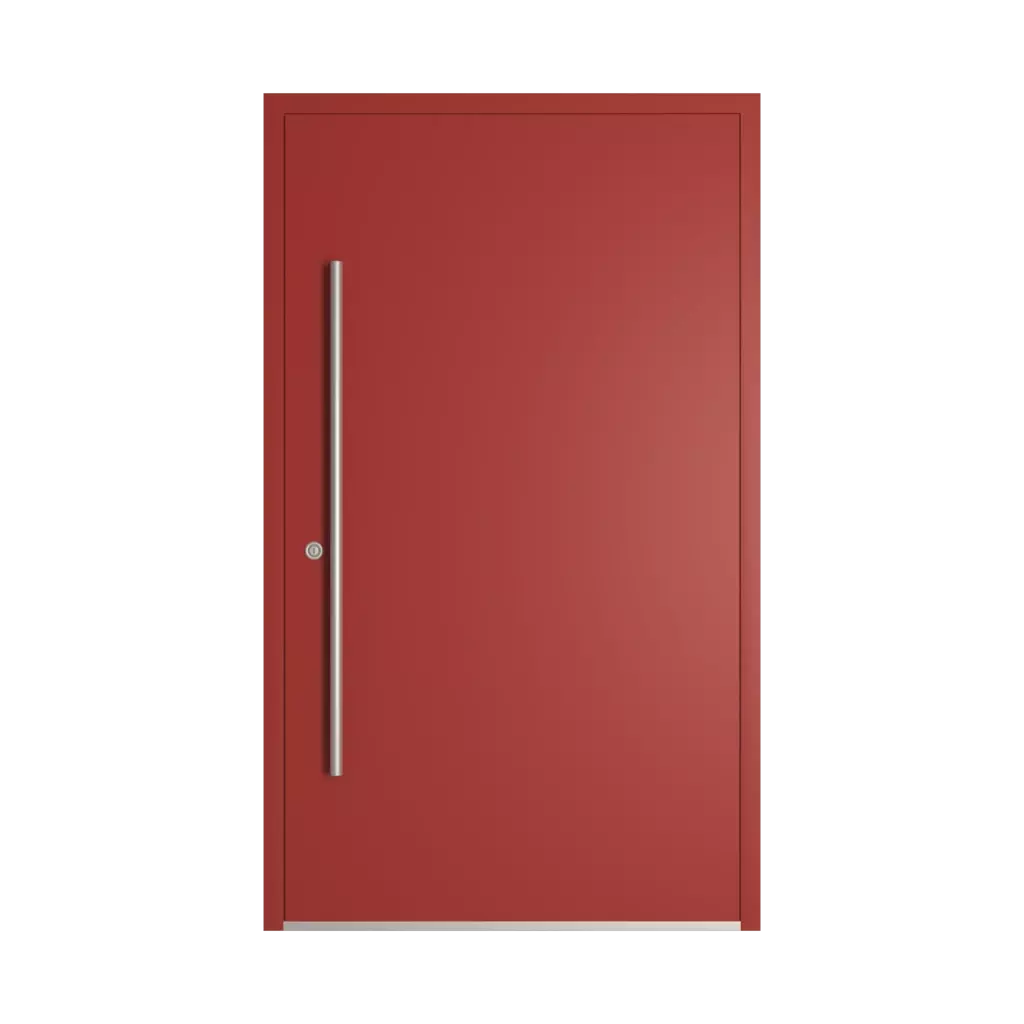 RAL 3013 Rouge tomate portes-dentree remplissages aluminium complet