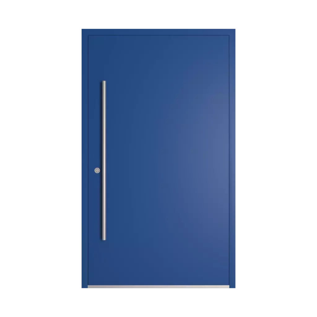 RAL 5005 Bleu de sécurité portes-dentree remplissages bois sans-vitrage
