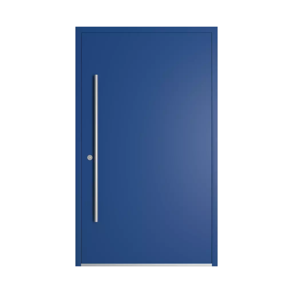 RAL 5010 Bleu gentiane portes-dentree remplissages bois vitre