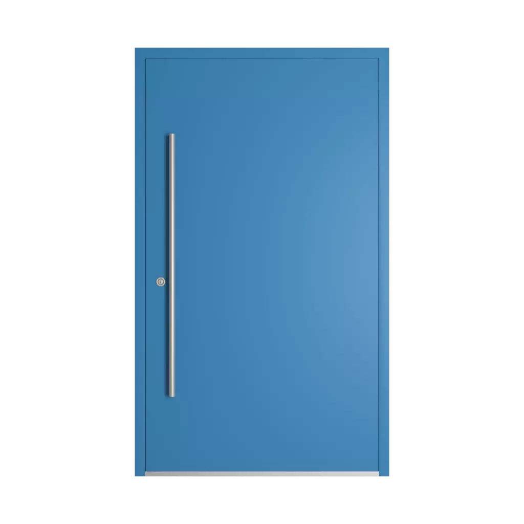 RAL 5012 Bleu clair portes-dentree remplissages aluminium complet