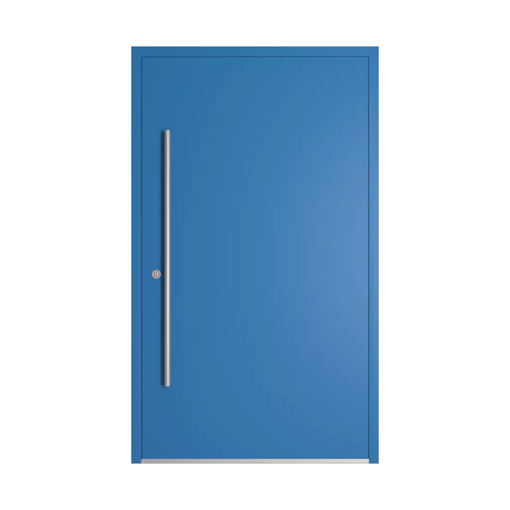 RAL 5015 Bleu ciel portes-dentree remplissages aluminium complet