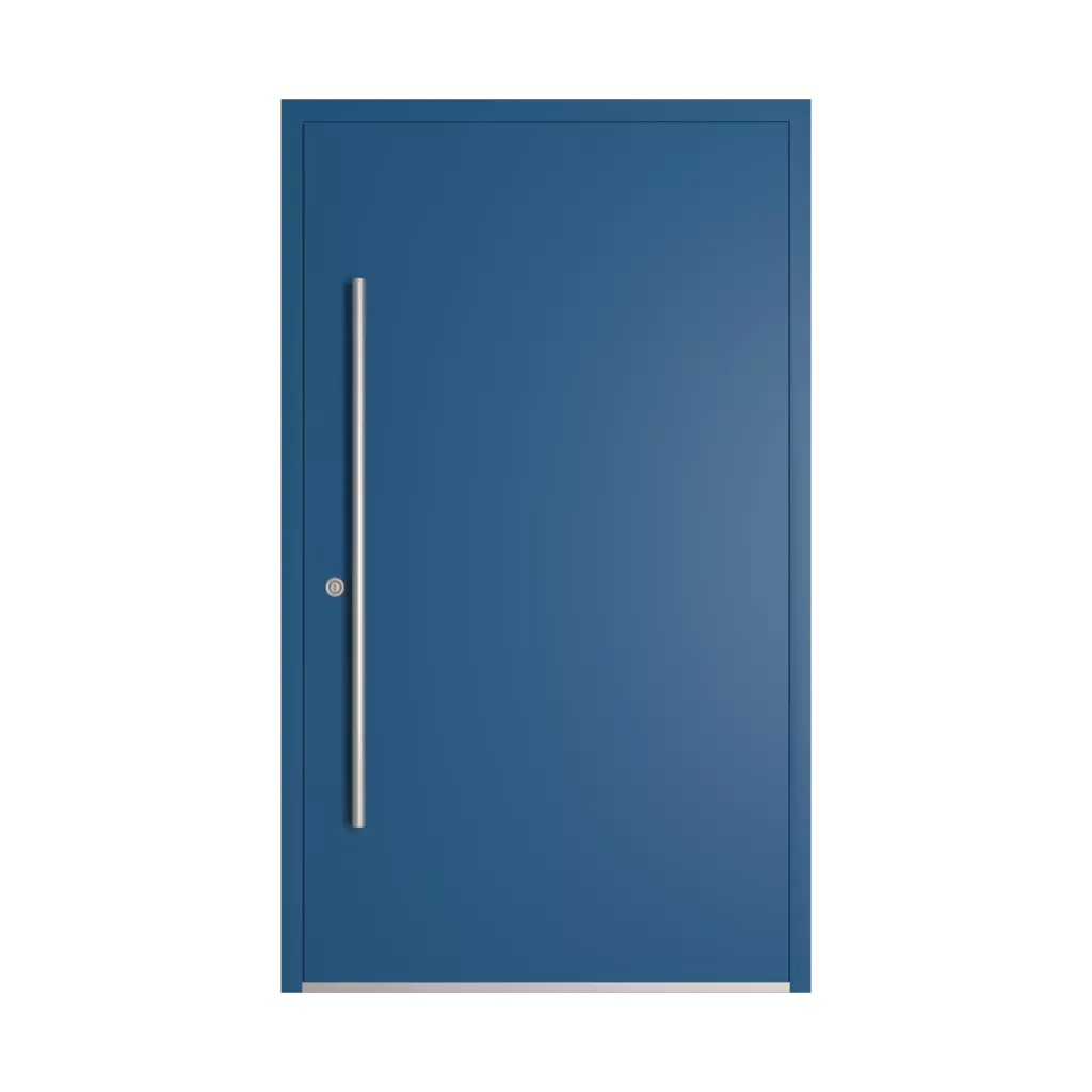 RAL 5019 Bleu capri portes-dentree remplissages aluminium vitre