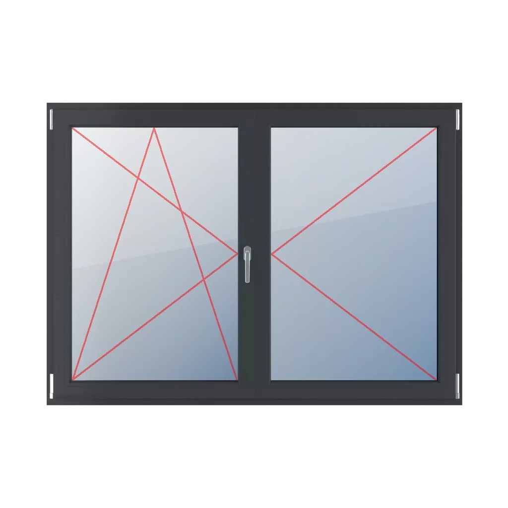 Inclinez et tournez à gauche, poteau mobile, tournez à droite fenetres type-de-fenetre double-vantaux division-horizontale-symetrique-50-50-avec-un-poteau-mobile  