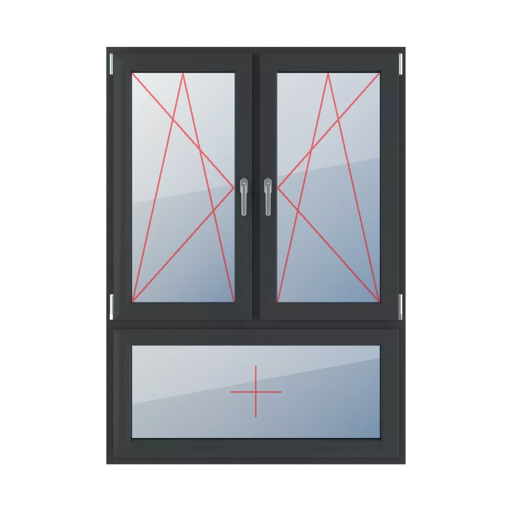 Basculer et tourner à gauche, basculer et tourner à droite, vitrage fixe dans le châssis fenetres type-de-fenetre triple-vantaux division-verticale-asymetrique-70-30 basculer-et-tourner-a-gauche-basculer-et-tourner-a-droite-vitrage-fixe-dans-le-chassis 