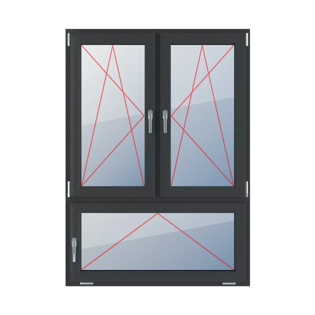 Inclinez et tournez à gauche, inclinez et tournez à droite, inclinez avec la poignée à gauche fenetres type-de-fenetre triple-vantaux division-verticale-asymetrique-70-30 inclinez-et-tournez-a-gauche-inclinez-et-tournez-a-droite-inclinez-avec-la-poignee-a-gauche 