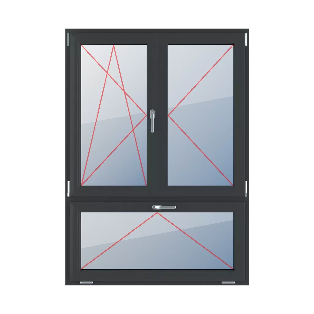 Inclinez et tournez à gauche, tournez à droite, poteau mobile, inclinez avec une poignée en haut fenetres type-de-fenetre triple-vantaux division-verticale-asymetrique-70-30-avec-un-poteau-mobile  