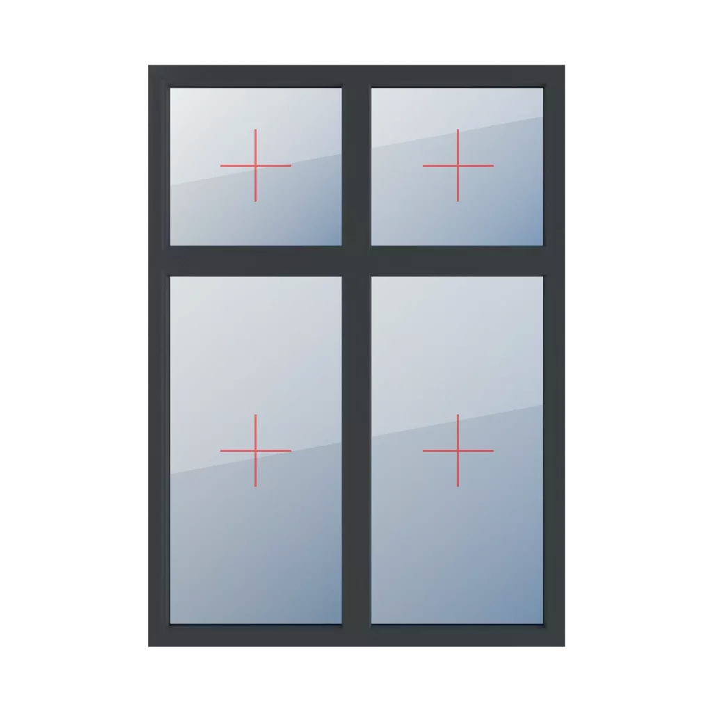 Vitrage fixe dans le cadre fenetres type-de-fenetre quatre-vantaux division-verticale-asymetrique-30-70  