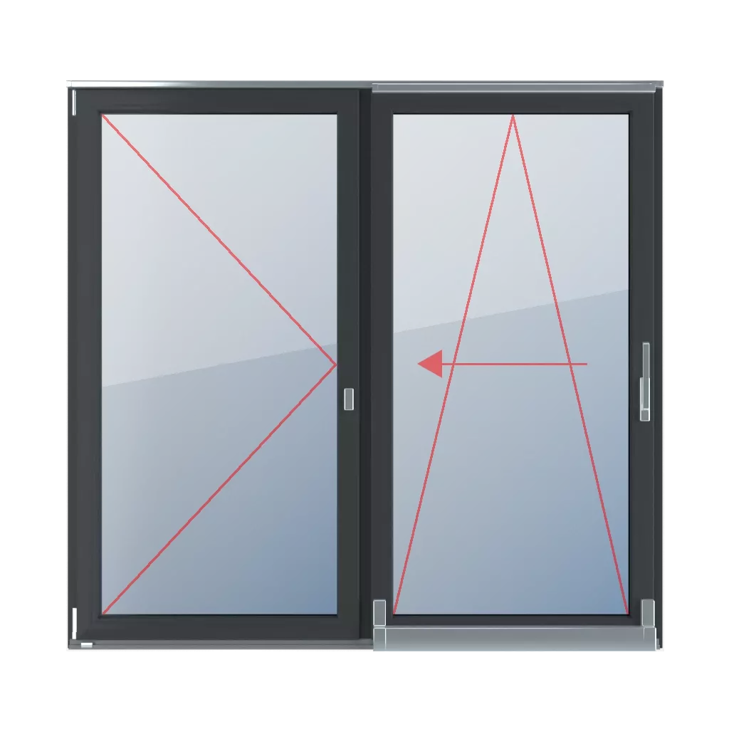 Articulé, inclinable et coulissant à gauche fenetres type-de-fenetre portes-fenetres-coulissantes-et-coulissantes-psk double-vantaux articule-inclinable-et-coulissant-a-gauche 