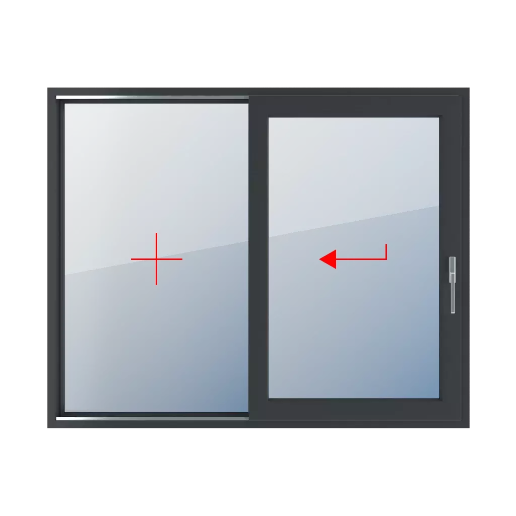Vitrage fixe dans le cadre, coulissant à gauche fenetres type-de-fenetre portes-fenetres-coulissantes-smart-slide double-vantaux vitrage-fixe-dans-le-cadre-coulissant-a-gauche 