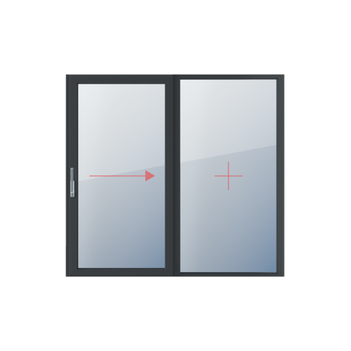 Coulissant à droite, vitrage fixe dans le cadre fenetres type-de-fenetre portes-fenetres-coulissantes-smart-slide double-vantaux coulissant-a-droite-vitrage-fixe-dans-le-cadre 