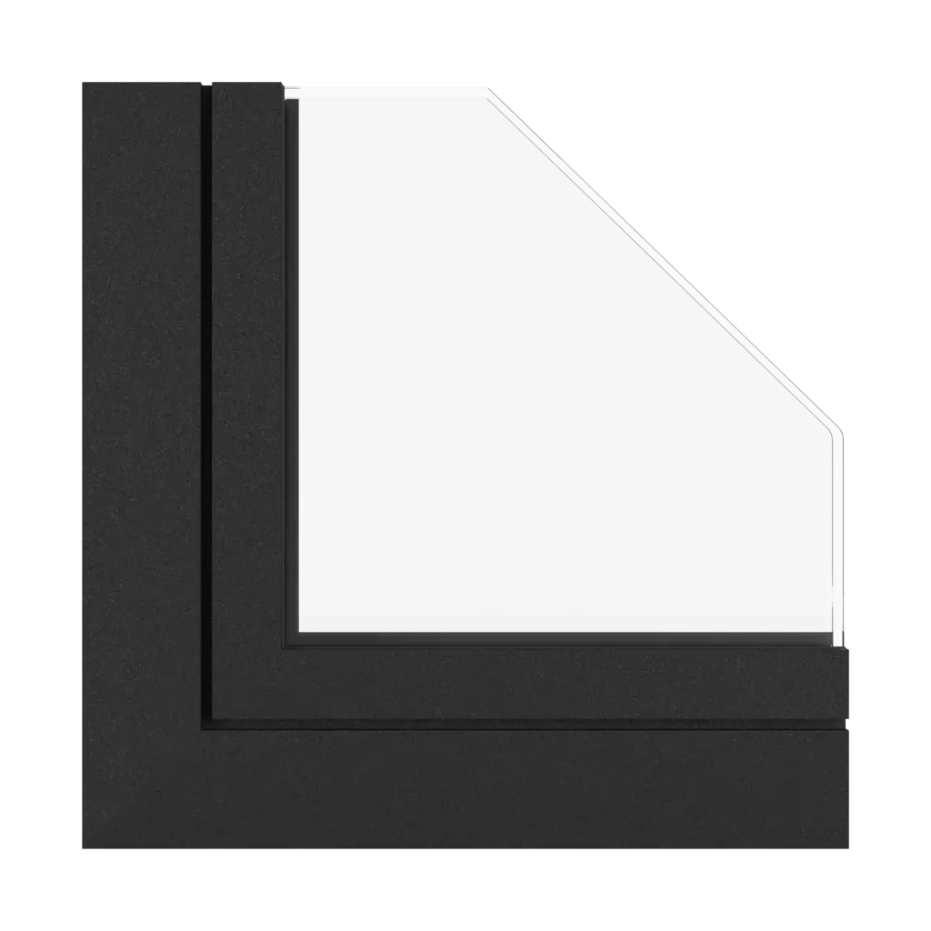 Structure fine noire mate fenetres profils-de-fenetre aluprof mb-86ei