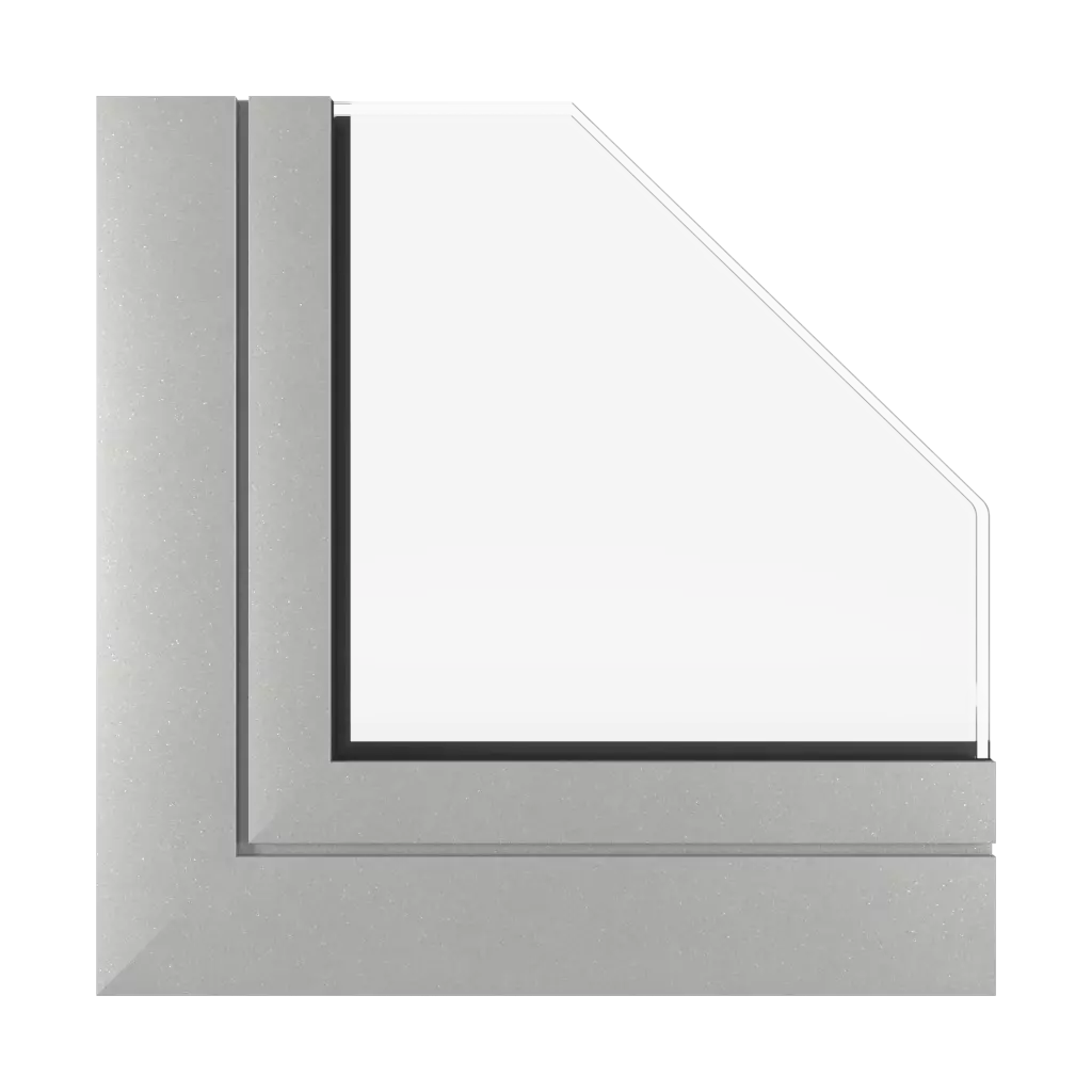 Aluminium argent mat fenetres profils-de-fenetre aluprof mb-86-si