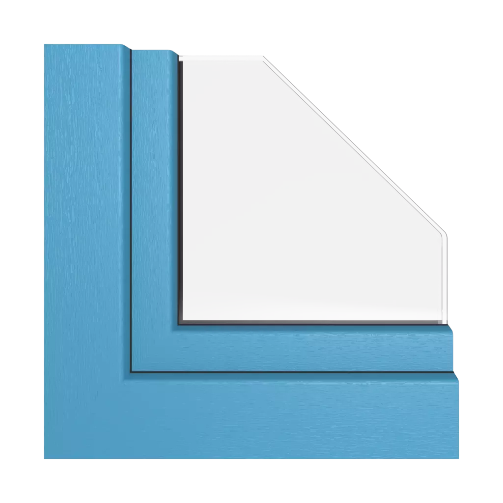 Bleu brillant fenetres profils-de-fenetre rehau synego-slide