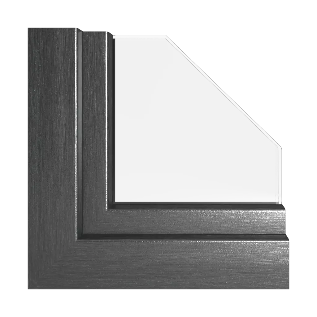 Anthracite métallisé brossé fenetres profils-de-fenetre rehau synego-slide