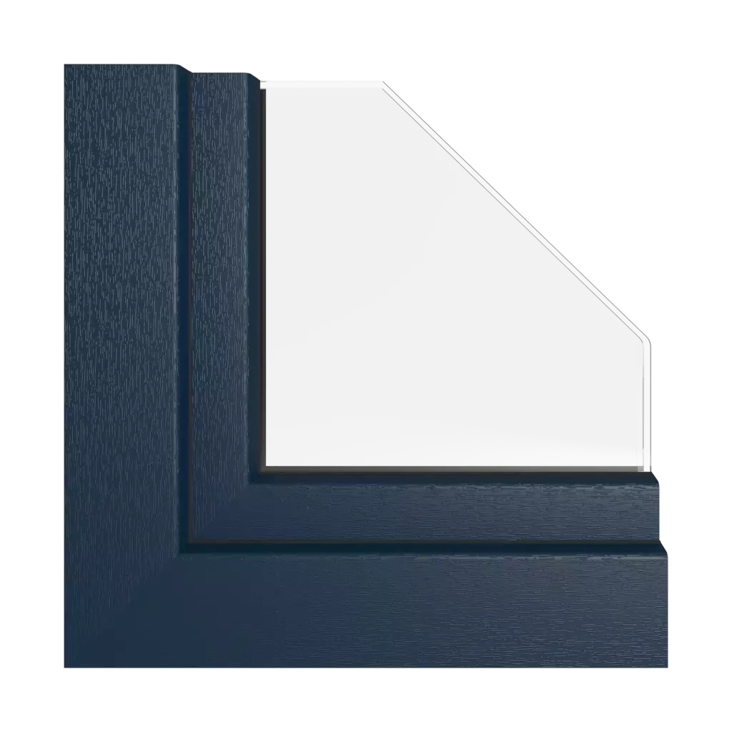 Bleu acier fenetres profils-de-fenetre kommerling premislide-76-md-psk