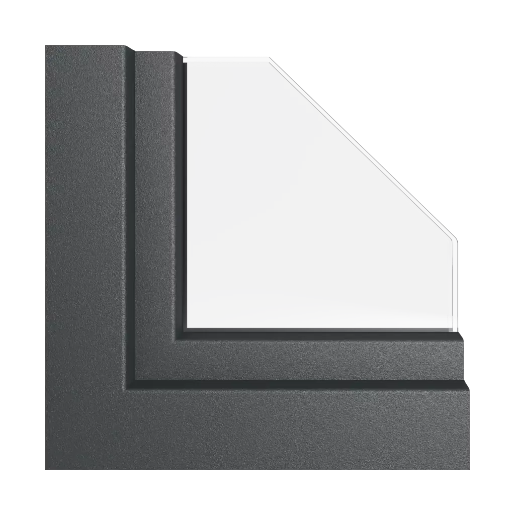 Noir-gris mat fenetres profils-de-fenetre kommerling premislide-76-md-psk