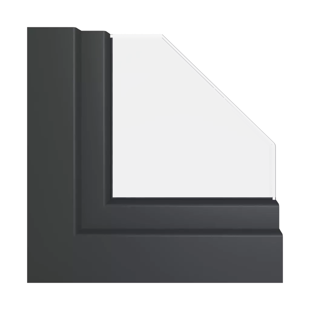 Noir et gris lisse RAL 7021 fenetres profils-de-fenetre gealan smoovio