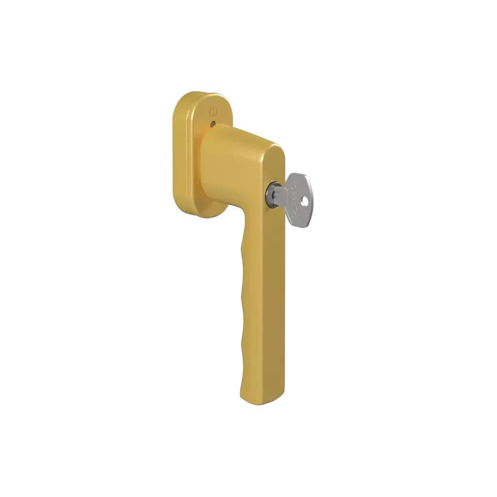 Poignée de porte avec clé Hamburg or produits fenetres-en-bois    