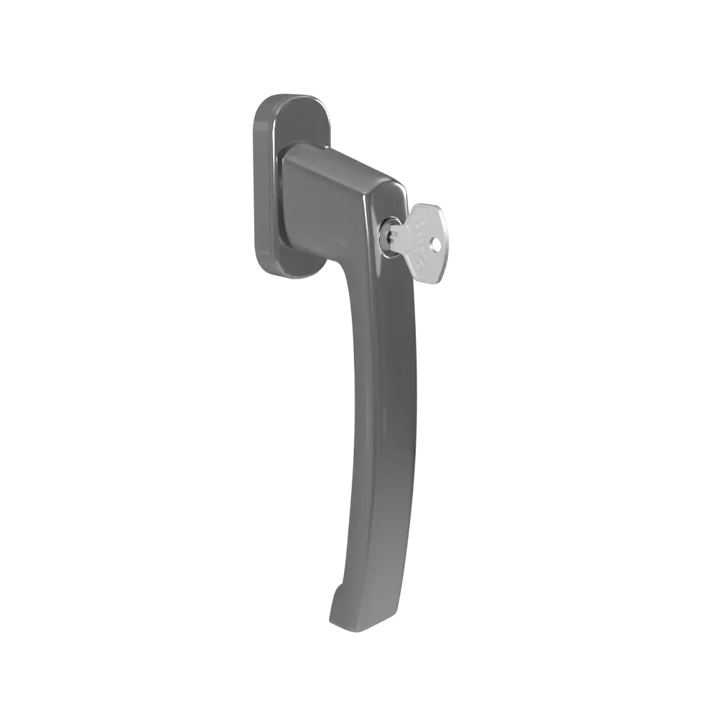 Poignée avec clé du curseur KS, acier fenetres accessoires-de-fenetre poignees suwanka-ks avec-une-cle poignee-avec-cle-du-curseur-ks-acier