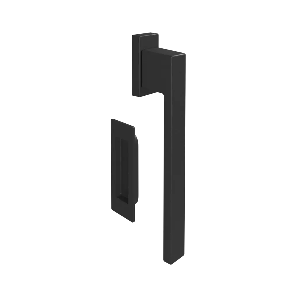 Poignée sablée noire Smart Slide Dublin fenetres accessoires-de-fenetre poignees toboggan-intelligent-dublin  