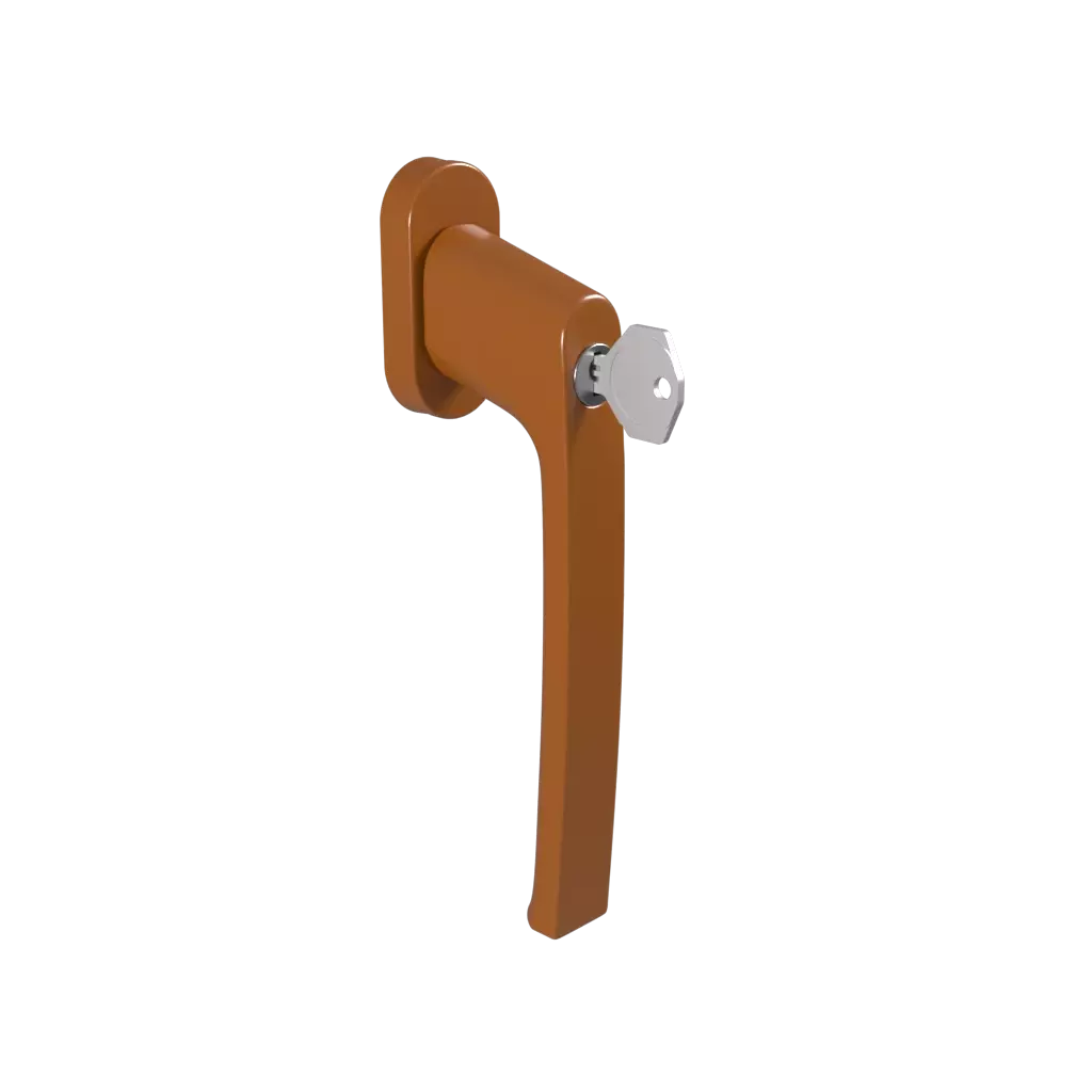 Poignée avec une clé PSK marron miel fenetres accessoires-de-fenetre poignees psk avec-une-cle 