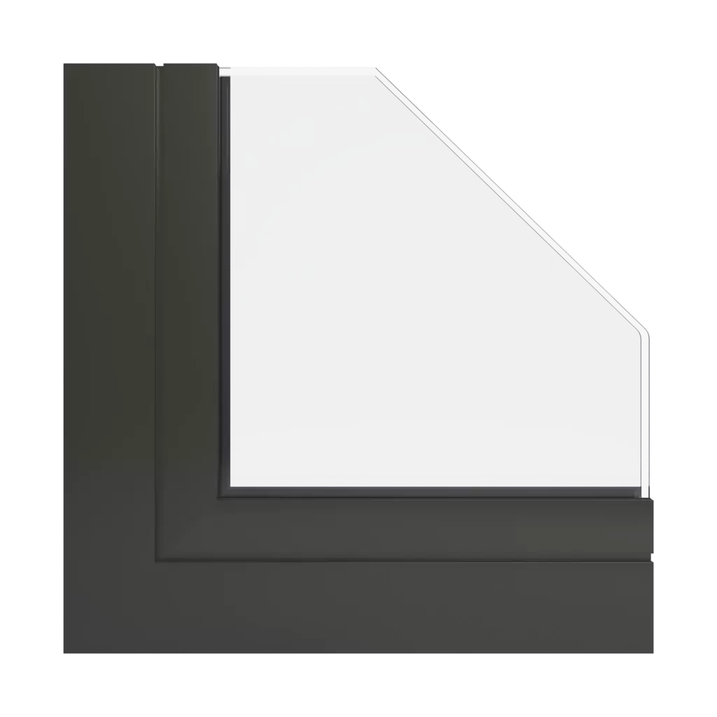 RAL 6008 Vert brun fenetres profils-de-fenetre aliplast panorama