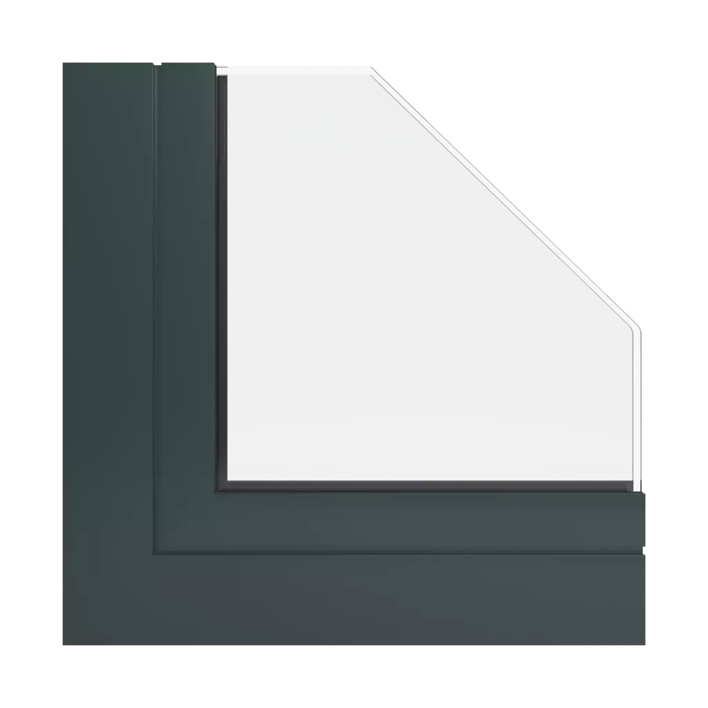 RAL 6012 Vert noir fenetres profils-de-fenetre aluprof mb-sr50n-efekt