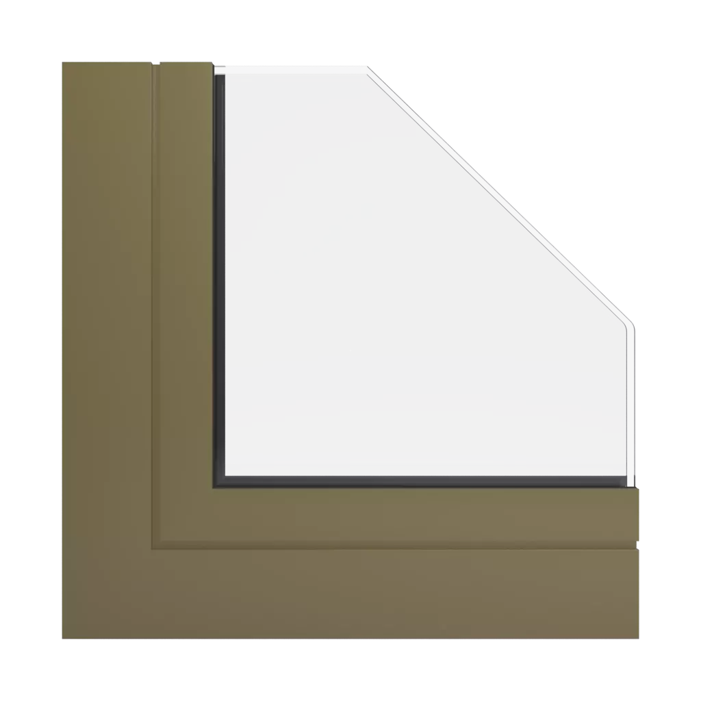 RAL 7008 Gris kaki fenetres profils-de-fenetre ponzio pe68-hi