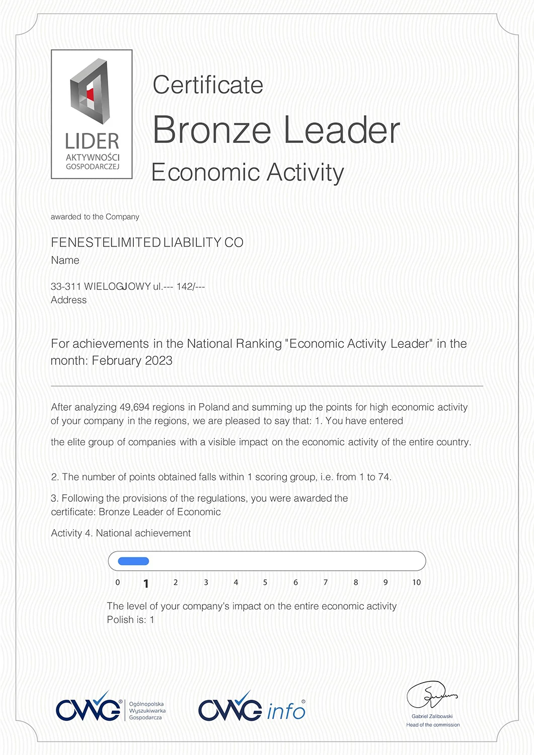 Bronze Leader de l’activité économique Février 2023 prix bronze-leader-de-lactivite-economique-fevrier-2023    
