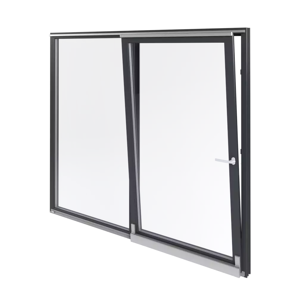 Fenêtres de terrasse coulissantes et coulissantes PSK fenetres profils-de-fenetre aluplast ideal-7000